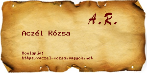 Aczél Rózsa névjegykártya